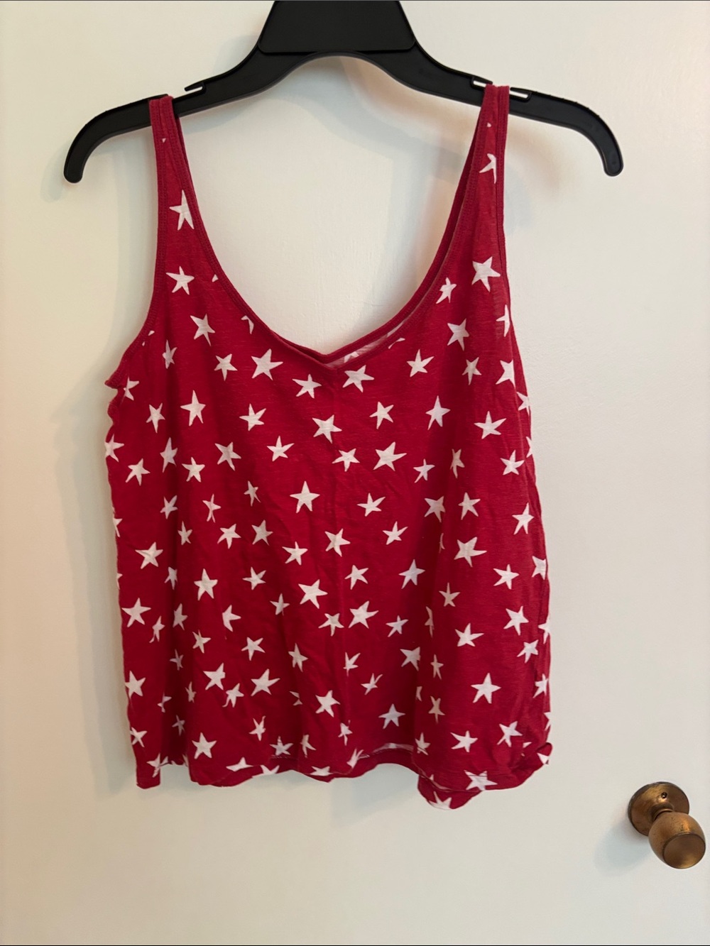 Old Navy Red Star Scoop Neck Tank